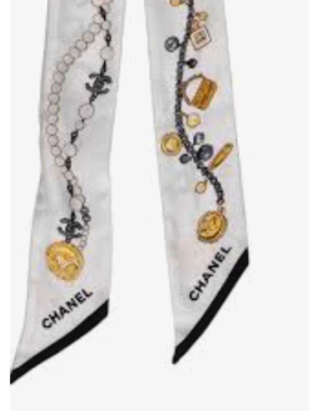 Authentic Chanel Silk Twilly Scarf